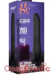 8 Inch Thin Realistic Dildo Vibe - Black (Shots Toys - GC)