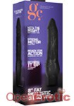 8 Inch Fat Realistic Dildo Vibe - Black (Shots Toys - GC)