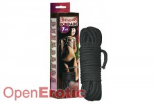 Bondage Seil 7m - Schwarz 