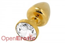 Buttplug Gold 24 C 30mm with Crystal 