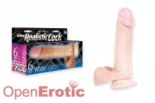 The Realistic Cock - 6 Inch - white 