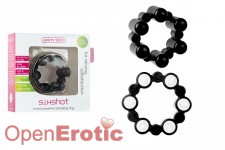 Sixshot Black Vibrating Ring 