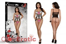 Bra, Waist Cincher and G-String Set - S/M 