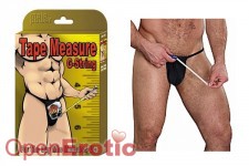 Tape Measure G-String - Black 