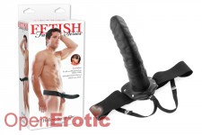8 Inch Hollow Strap-on - Black 