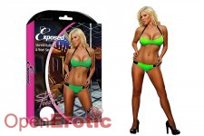 Shirred Halter and Brief Set Lime - L/XL 