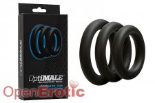 OptiMALE - 3 C-Ring Set - Thick - Black 