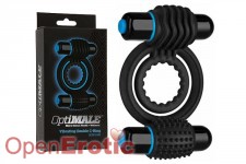 OptiMALE - Vibrating Double C-Ring - Black 