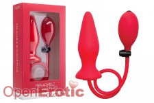 Inflatable Silicone Plug - Red 
