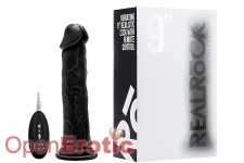 Vibrating Realistic Cock - 9 Zoll - Black 