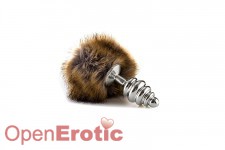 Extra Feel Bunny Tail Buttplug - Silver 