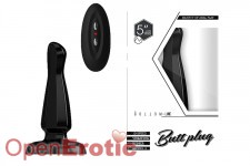 Buttplug - Rubber Vibrating - 5 Inch - Model 3 - Black 