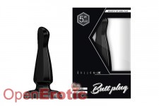 Buttplug - Rubber - 5 Inch - Model 3 - Black 