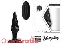 Buttplug - Rubber Vibrating - 5 Inch - Model 5 - Black 
