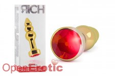 Gold Plug - 3,9 Inch - Red Sapphire 
