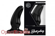 Buttplug - Rubber - 6 Inch - Model 7 - Black 