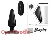 Buttplug - Rubber Vibrating - 5 Inch - Model 1 - Black 