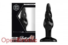 Buttplug - Rubber - 7 Inch - Model 5 - Black 