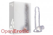 Realistic Cock - 8 Inch - with Scrotum - Transparent 