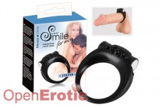 Smile for Men -  Stayer Vibrating Cockring - Black 