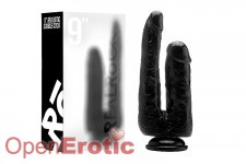 Realistic Double Cock - 9 Inch - Black 