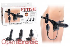 Inflatable Vibrating 6 Inch Strap-On 