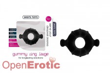 Gummy Ring - Large - Black 