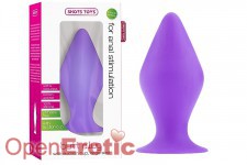 Butt Plug with Suction Cup - Large - Purple 