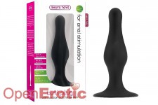 Butt Plug with Suction Cup - Large - Black 