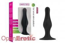 Butt Plug with Suction Cup - Medium - Black 