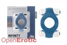 Infinity - Double Vibrating Cockring - Blue 