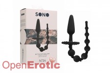 No. 54 - Butt Plug with Anal Chain - Black 