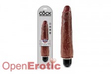 9 Inch Vibrating Stiffy - Brown 