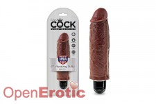 6 Inch Vibrating Stiffy - Brown 