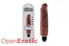 7 Inch Vibrating Stiffy - Brown 