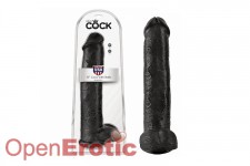 15 Inch Cock - with Balls - Black 