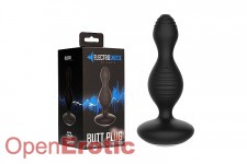 E-Stimulation Vibrating Buttplug - Black 