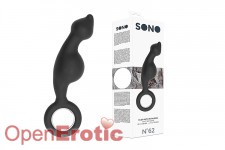 No. 62 Dildo with Metal Ring - Black 