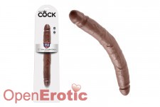 12 Inch Slim Double Dildo - Brown 