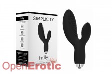 Holly - G-Spot and Clitoral Vibrator - Black 