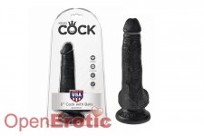 6 Inch Cock with Balls - Black 