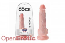 6 Inch Cock with Balls - Flesh 
