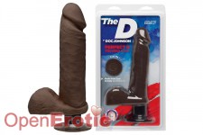 The Perfect D Vibrating 8 Inch - Chocolate 