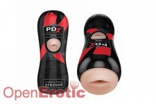 PDX Elite Vibrating Oral Stroker - Flesh 