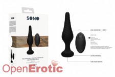 No. 77 - Rechargeable Remote Controlled Vibrating Anal Plug - Black 