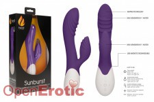 Sunburst - Rechargeable Heating G-Spot Rabbit Vibrator - Purple 