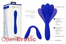 Double Ended Vibrator - Flex - Blue 