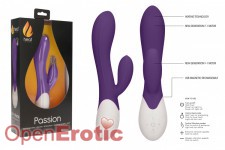 Passion - Rechargeable Heating G-Spot Rabbitt Vibrator - Purple 