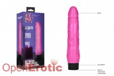 8 Inch Thin Realistic Dildo Vibe - Pink 