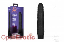 8 Inch Thin Realistic Dildo Vibe - Black 